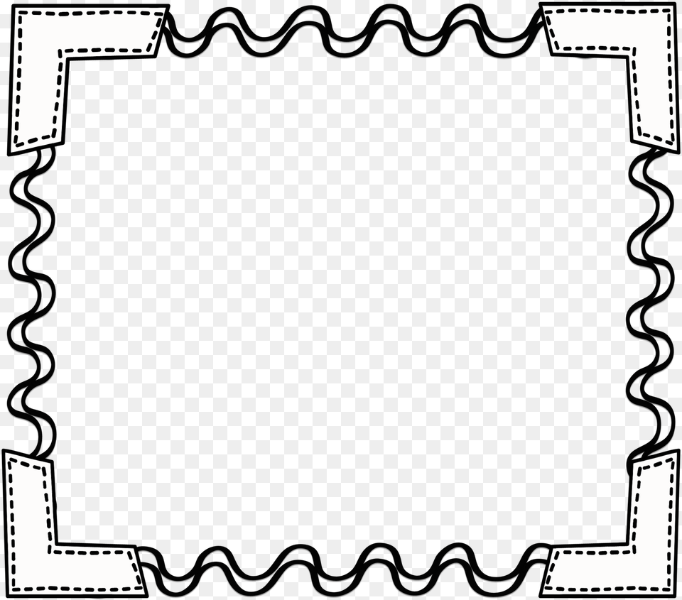 Black White Scribbleframe School Borders Clipart Black And White Free Transparent Png