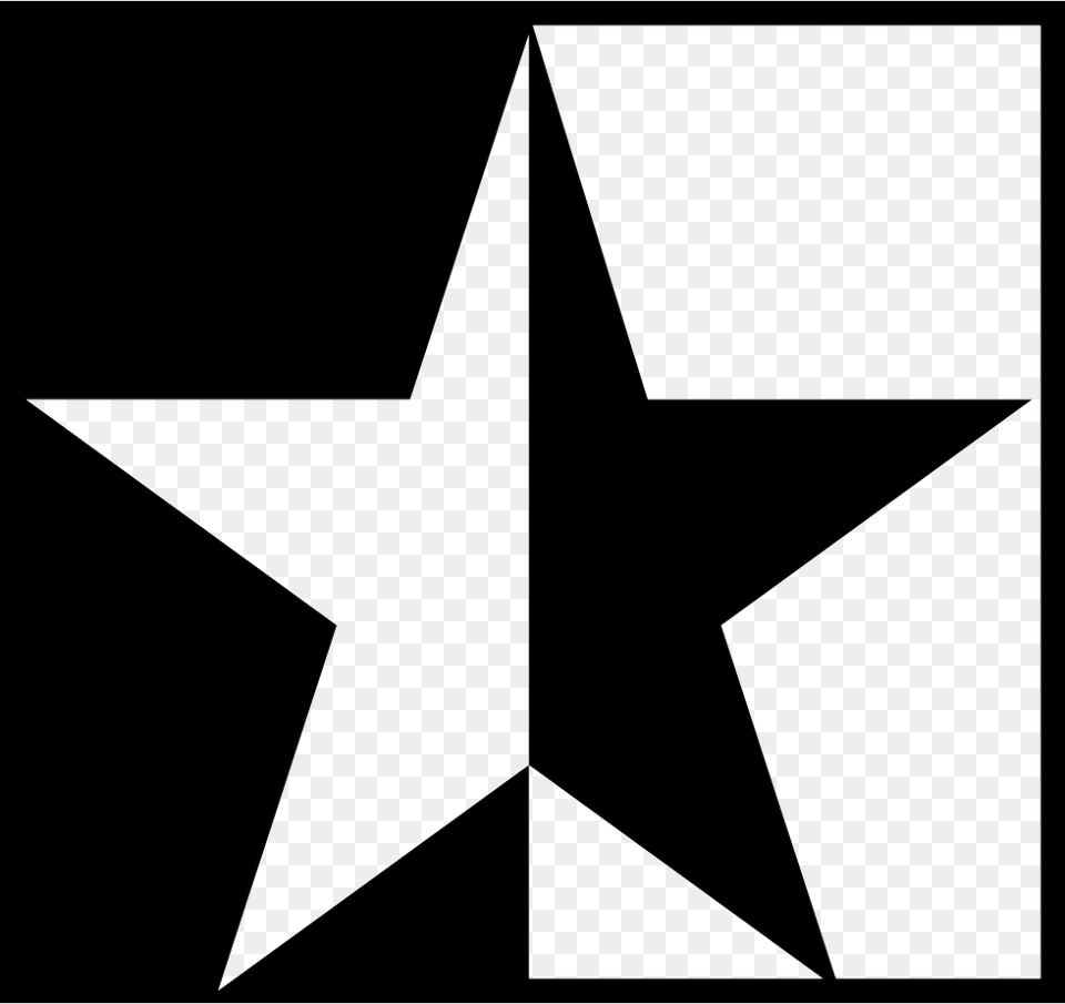 Black White Star Icon Download, Star Symbol, Symbol, Cross Free Png