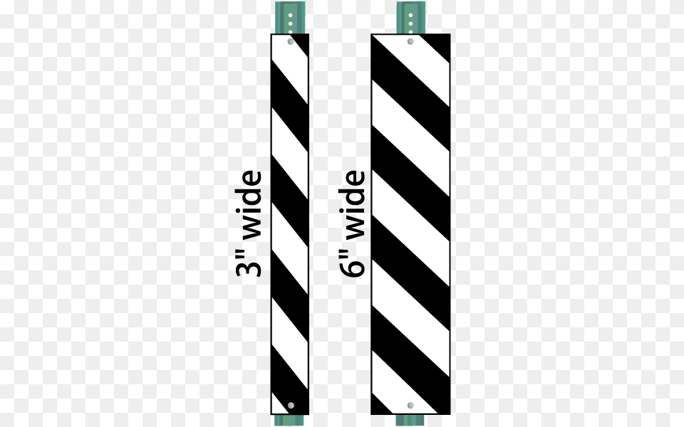 Black White Striped Reflective Post Panel Monochrome, Fence Free Png