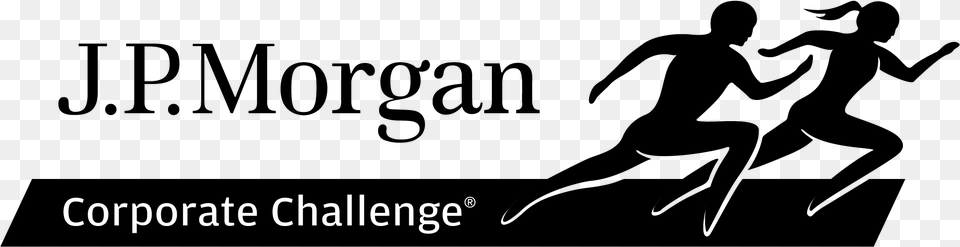 Black White Text Jp Morgan Corporate Challenge Vector Png