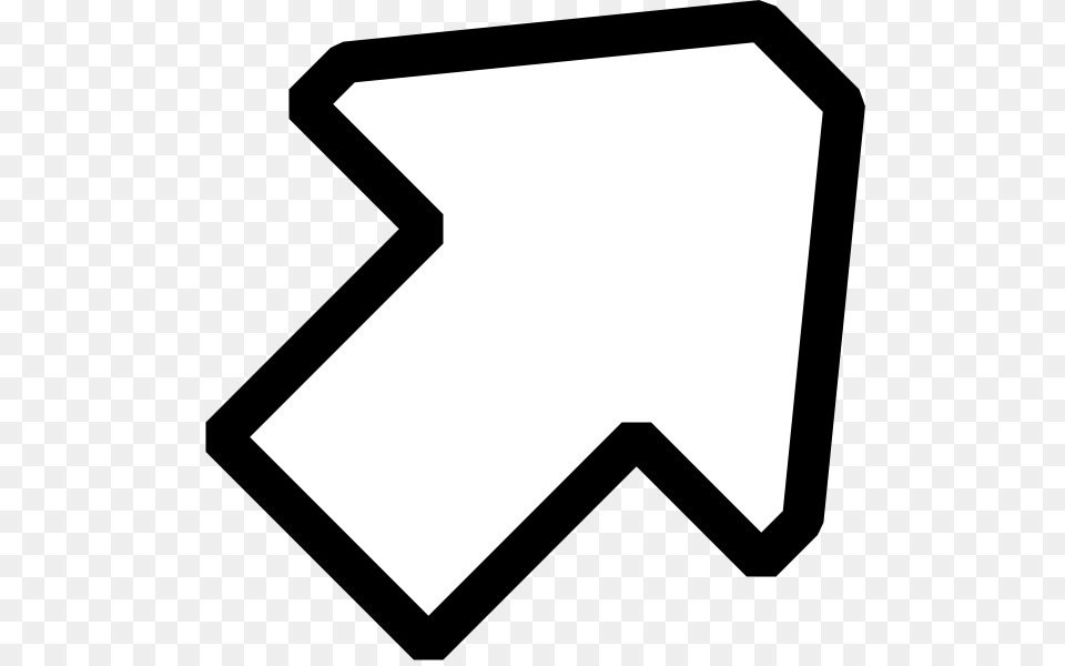 Black White Up Right Arrow Clip Art, Symbol, Recycling Symbol Free Png Download