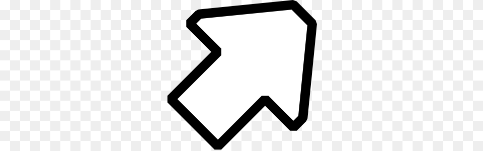 Black White Up Right Arrow Clip Art Vector, Symbol, Star Symbol, Recycling Symbol Free Transparent Png