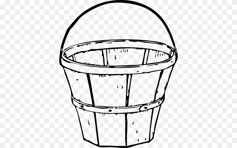 Black White Water Bucket Clipart Collection, Basket Free Transparent Png