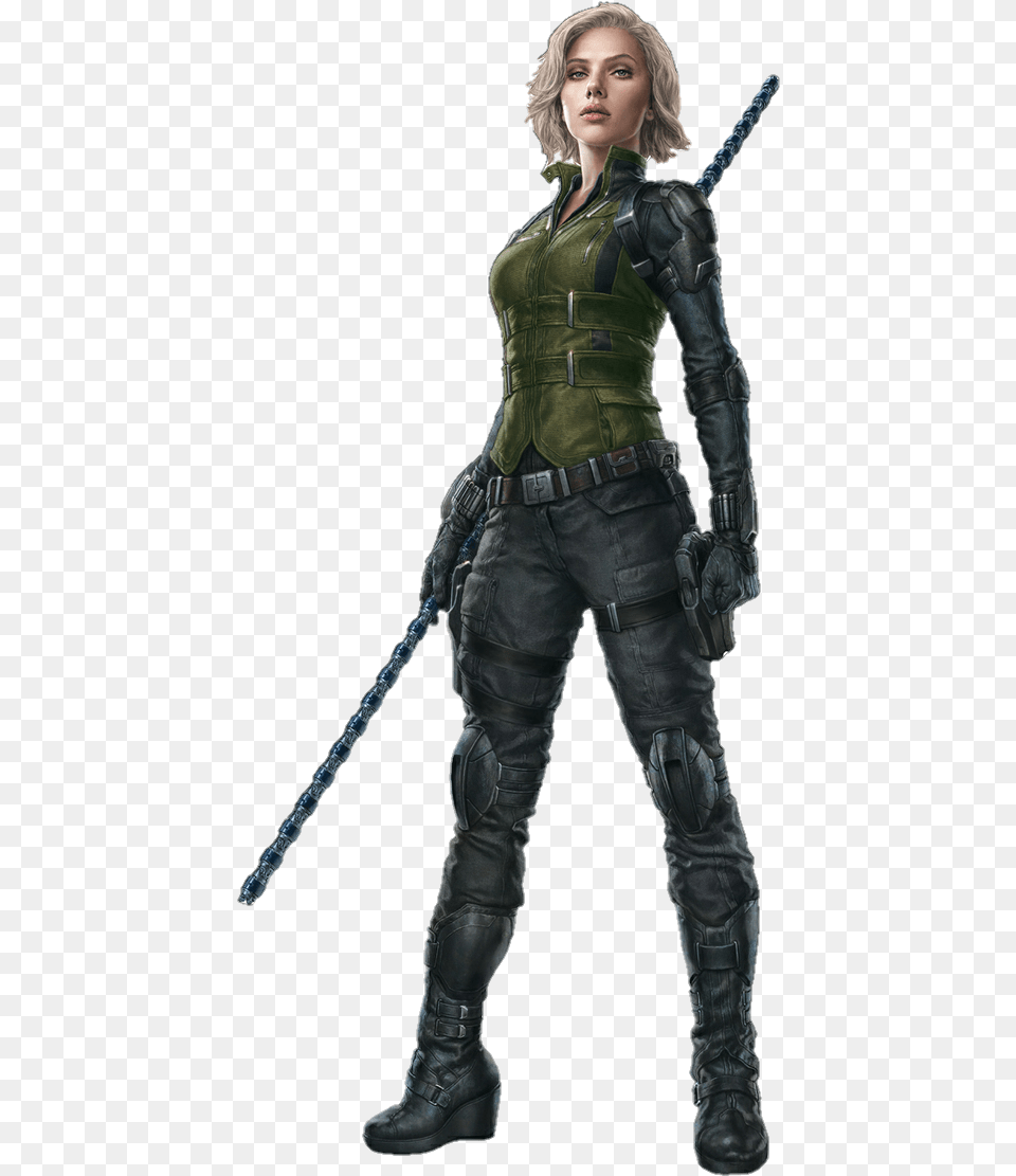 Black Widow Clipart Mcu Marvel Infinity War Black Widow, Clothing, Costume, Person, Face Png Image