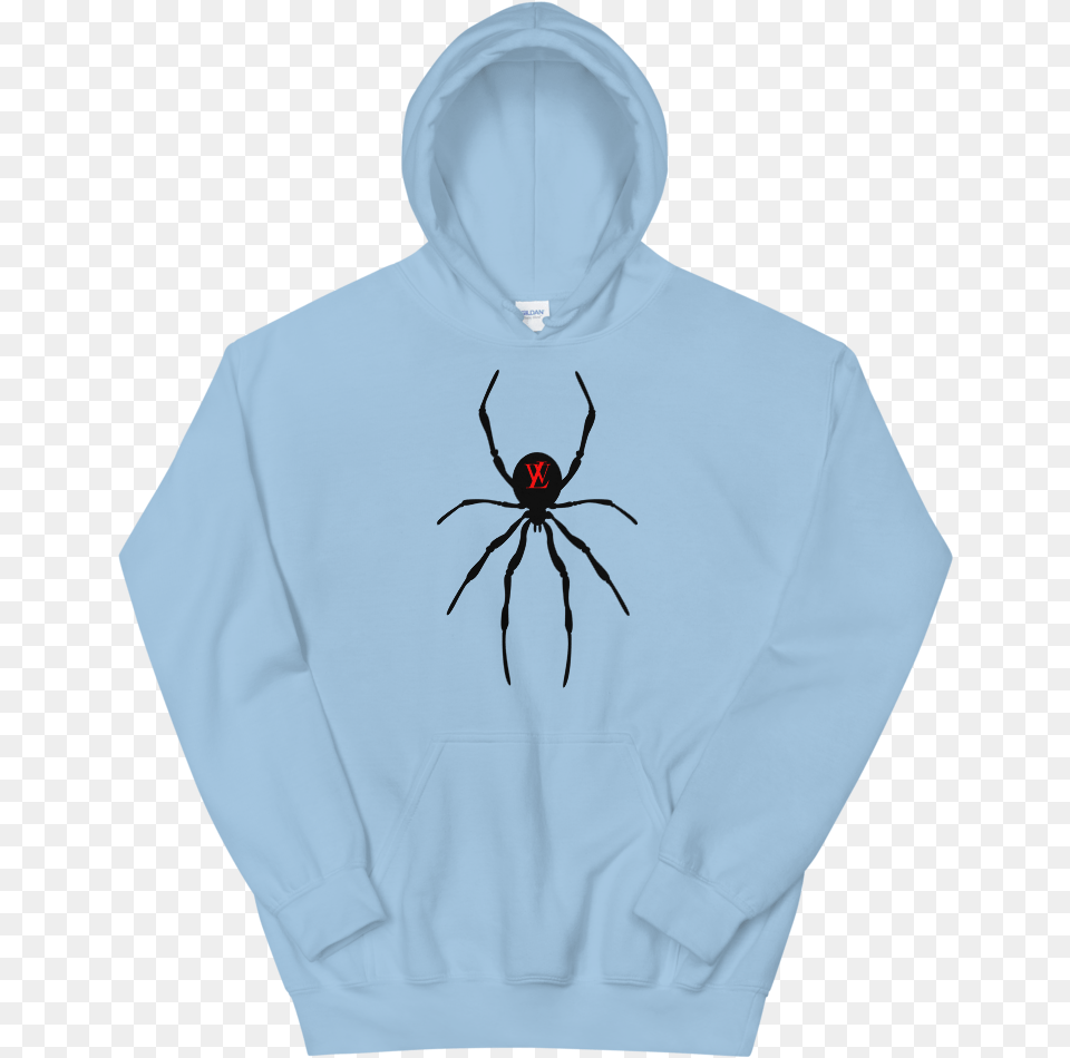 Black Widow Hoodie Light Blue Hoodies, Sweatshirt, Sweater, Knitwear, Clothing Free Png