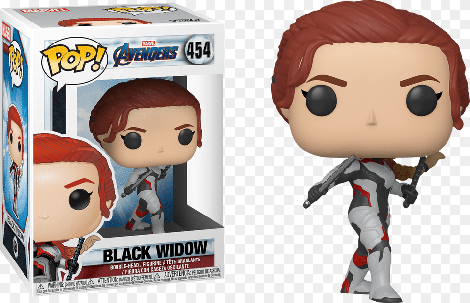 Black Widow In Team Suit Pop Vinyl Figure Funko Pop De Avengers Endgame, Book, Comics, Person, Publication Free Transparent Png