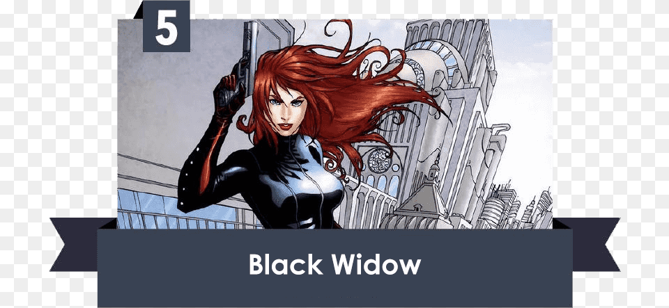 Black Widow Is From Marvel Comics Black Widow, Adult, Book, Female, Person Free Transparent Png