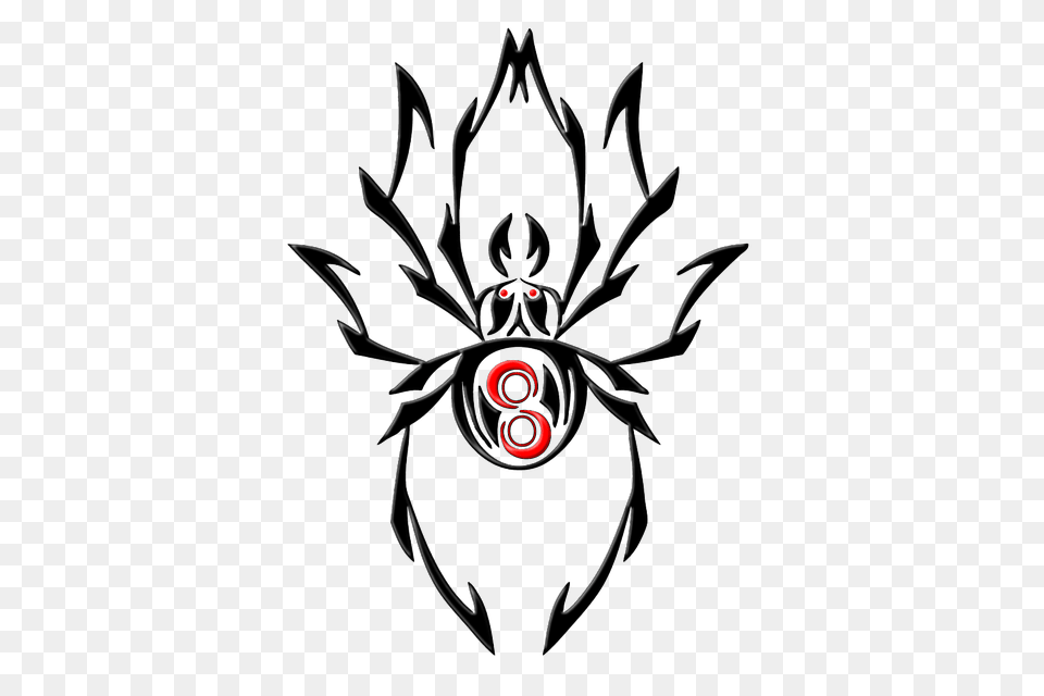Black Widow Spider Logo, Symbol, Emblem, Chandelier, Lamp Free Png Download