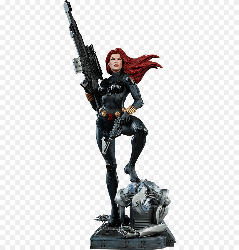 Black Widow Statue Black Widow, Figurine, Clothing, Costume, Person Png