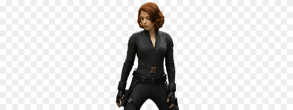 Black Widow Transparent, Clothing, Coat, Jacket, Woman Png Image