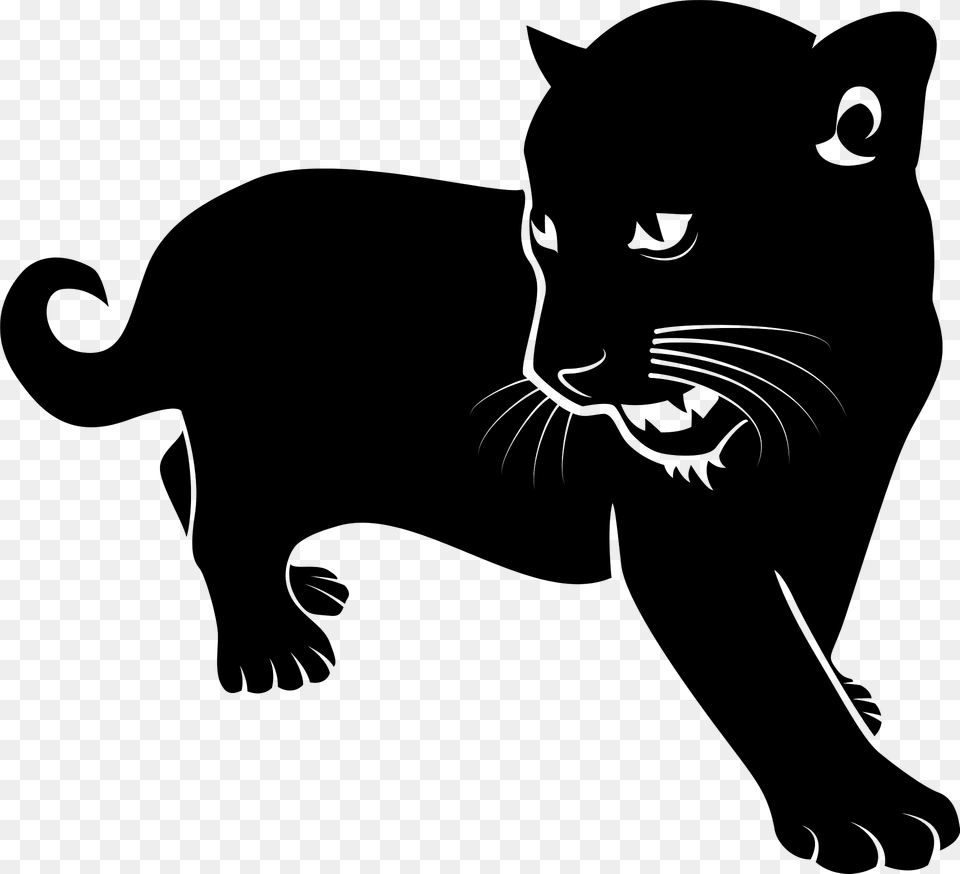 Black Wild Cat Clipart, Animal, Mammal, Panther, Wildlife Png Image