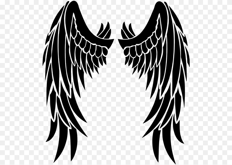 Black Wings Clipart Background Wings Clipart, Gray Free Transparent Png