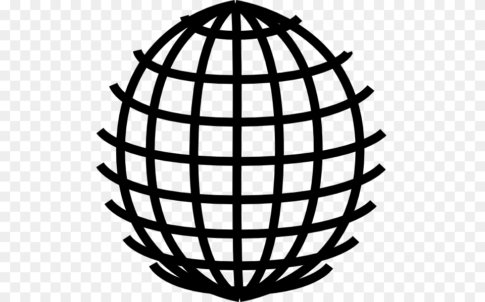 Black Wire Globe Clip Art, Sphere, Ammunition, Grenade, Weapon Free Png