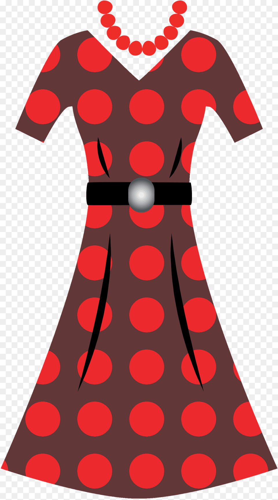 Black With Red Polka Dots One Piece Dress Clipart, Pattern, Clothing, Polka Dot, Dynamite Free Png Download