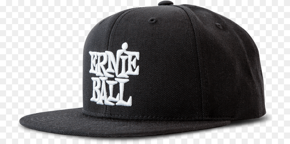 Black With White Stacked Ernie Ball Logo Hat Front Hat, Baseball Cap, Cap, Clothing Png Image