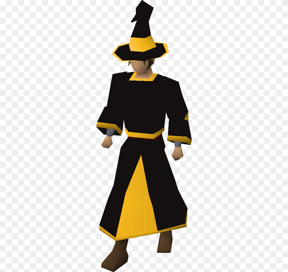 Black Wizard Robes Equipped Osrs Wizard Robe G, Clothing, Hat, People, Person Free Png
