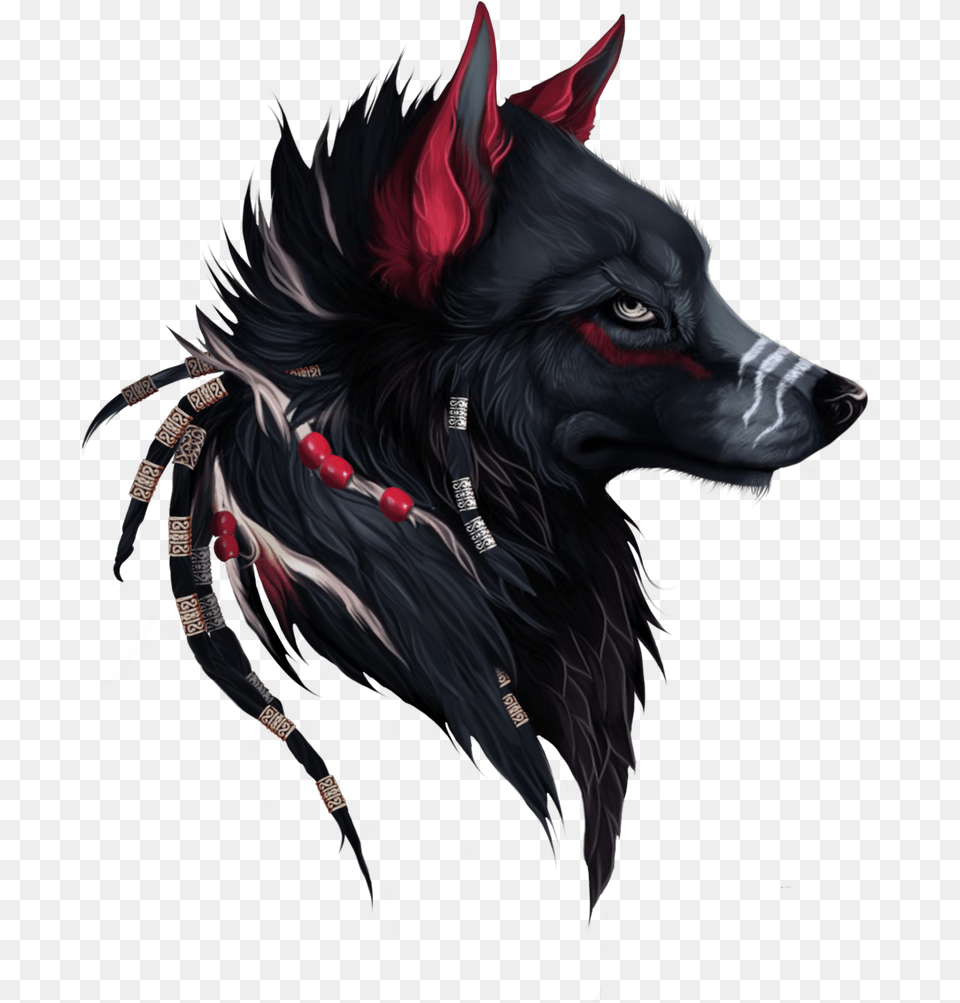 Black Wolf Black And Red Wolf, Animal, Mammal, Horse Png Image