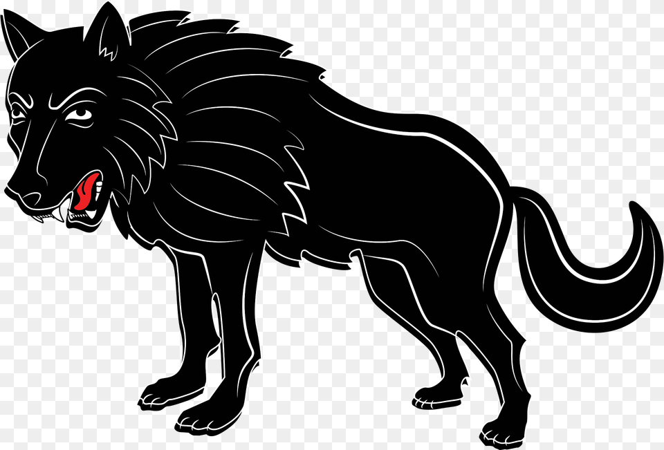 Black Wolf Clipart, Animal, Mammal, Kangaroo, Face Png Image