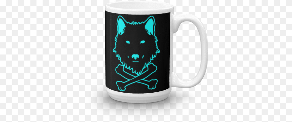 Black Wolf Siren Ghost Jolly Roger Coffee Cup Mug Mug, Beverage, Coffee Cup Free Png
