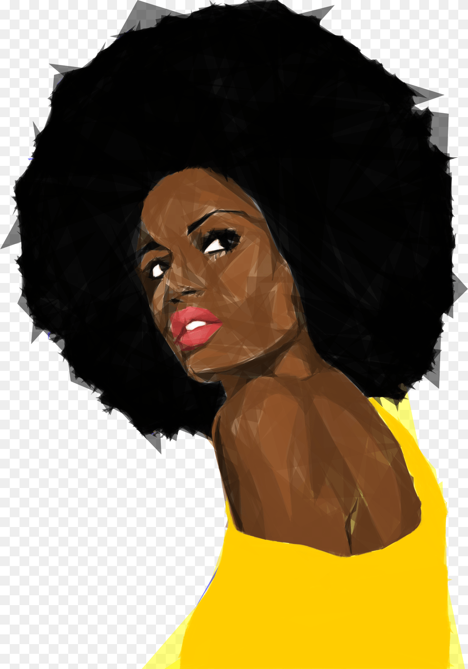 Black Woman Afro, Adult, Portrait, Photography, Person Png