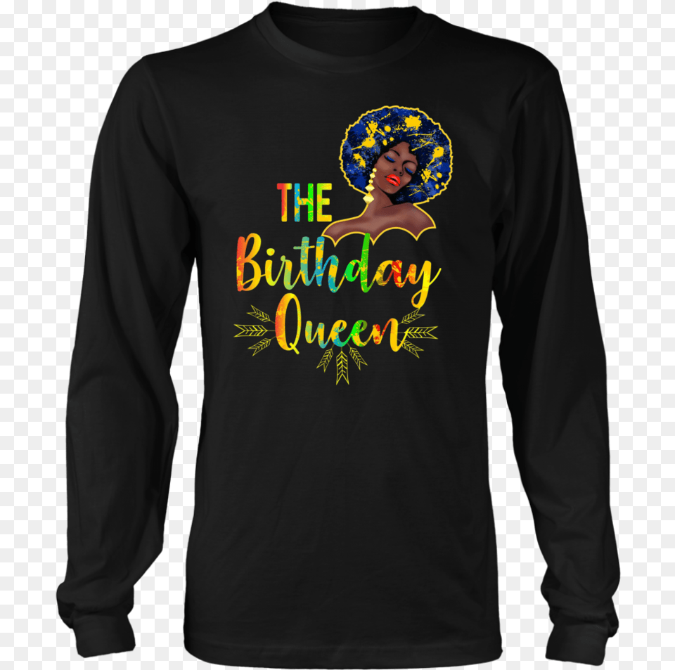 Black Woman Birthday Girl Queent Shirt Afro Hair Watercolor Britney Spears Metal T Shirt, Long Sleeve, Clothing, T-shirt, Sleeve Png