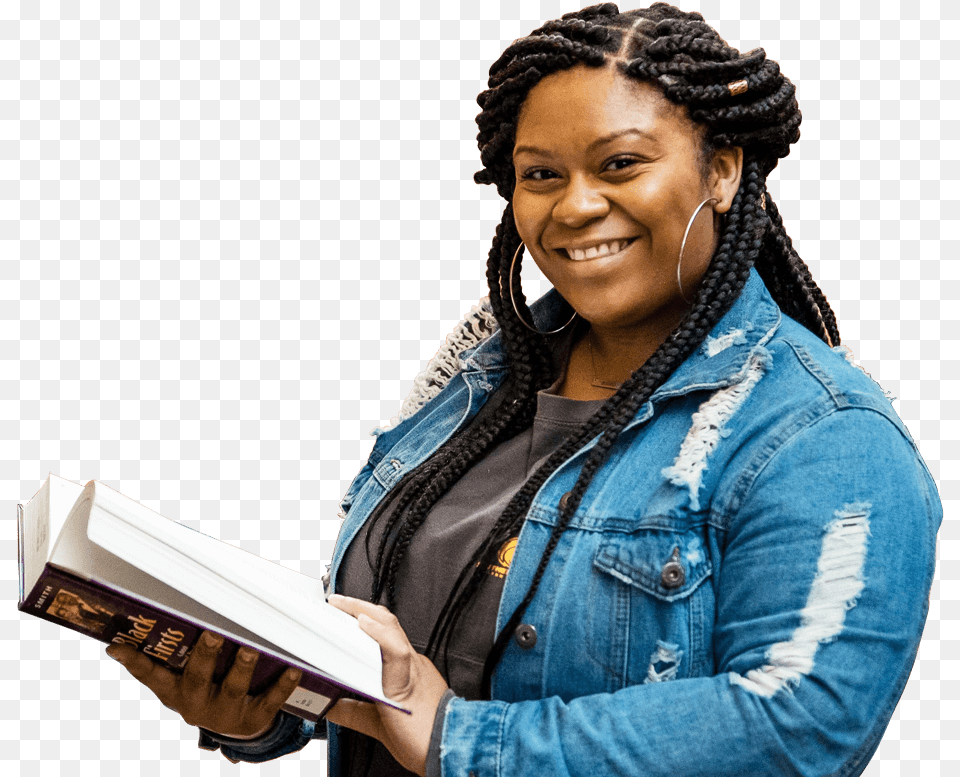 Black Woman Holding A Book Girl, Reading, Publication, Person, Adult Free Png Download