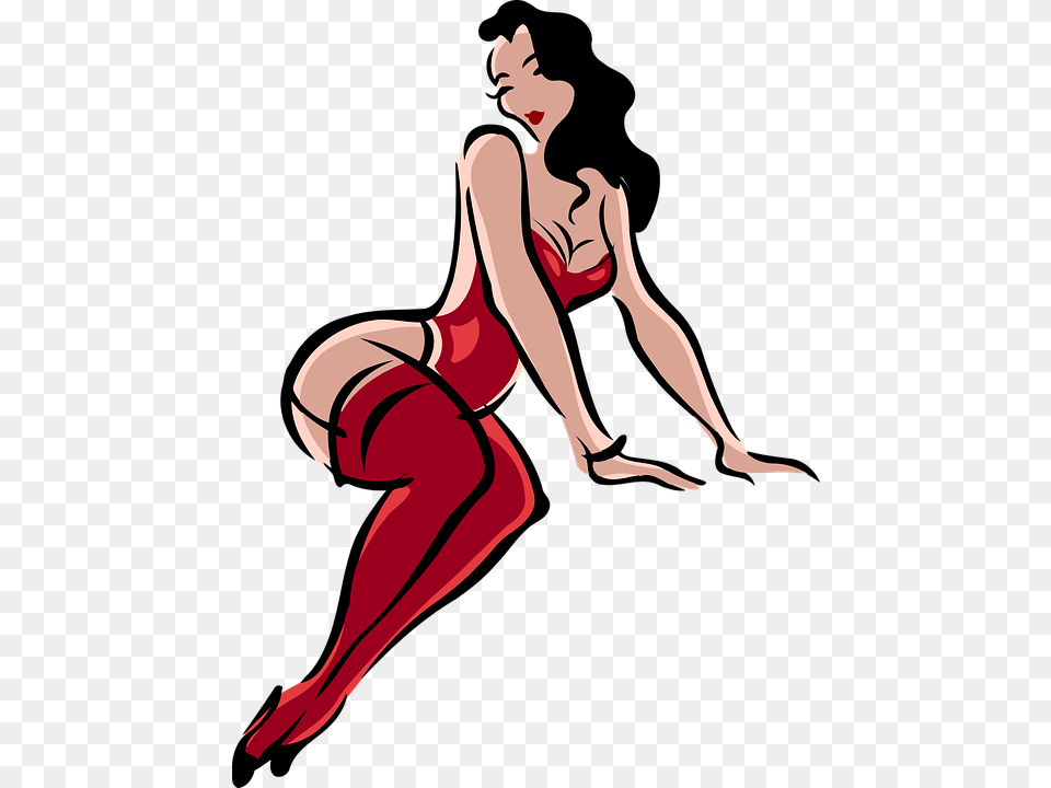 Black Woman In Red Underwear, Dancing, Leisure Activities, Person, Adult Png Image