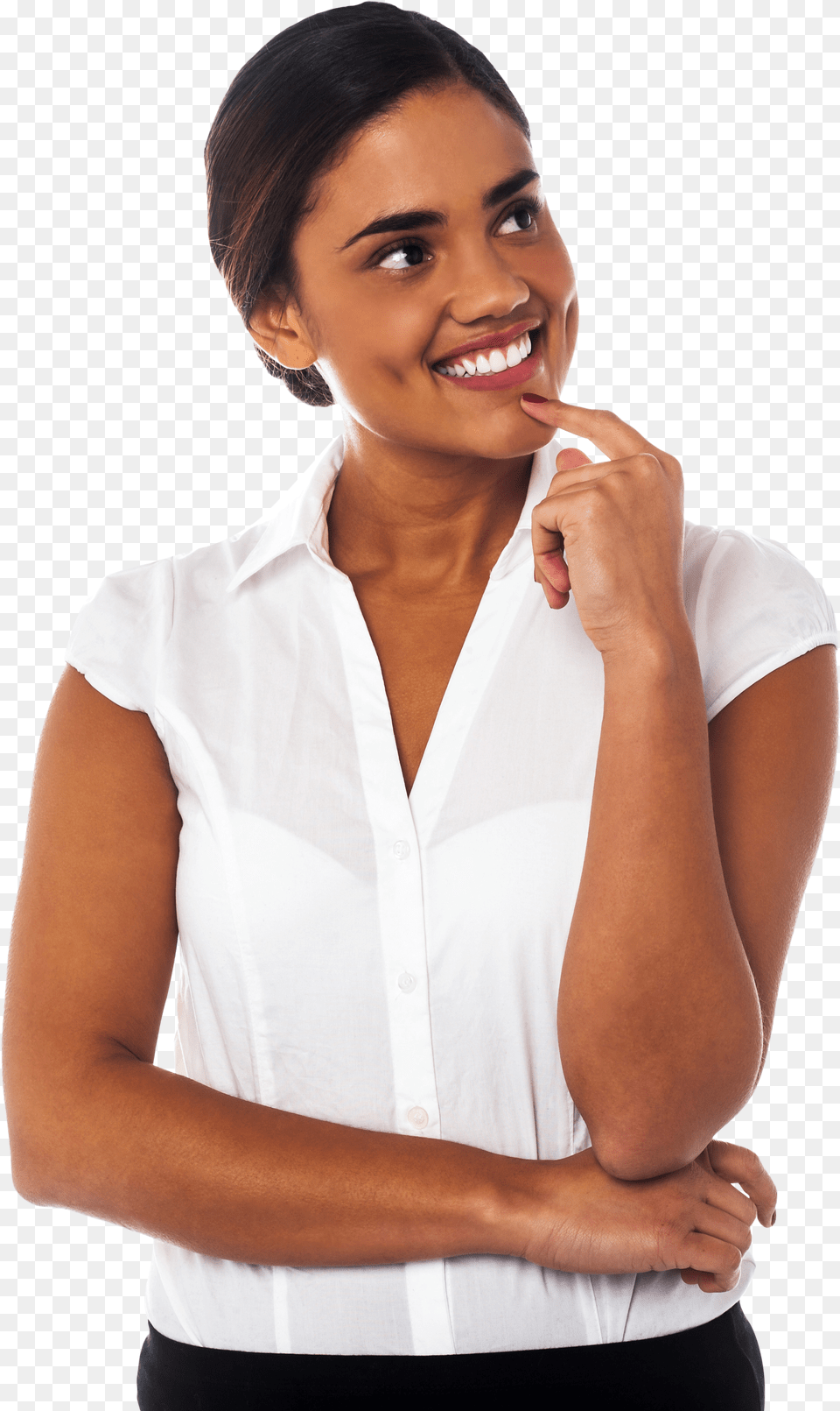 Black Woman Thinking, Triangle Free Png