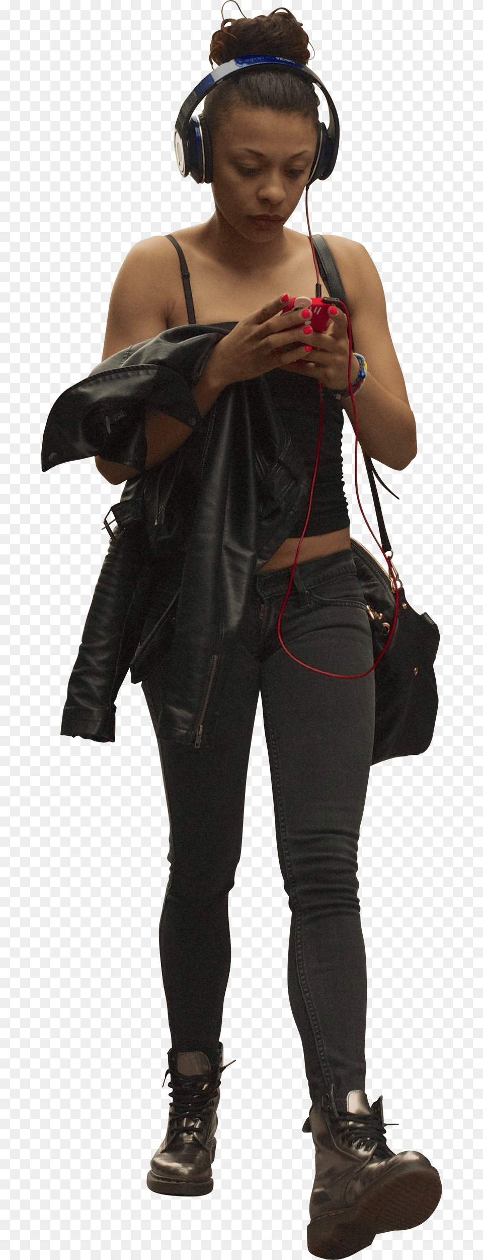 Black Woman Walking, Footwear, Electronics, Headphones, Clothing Free Png