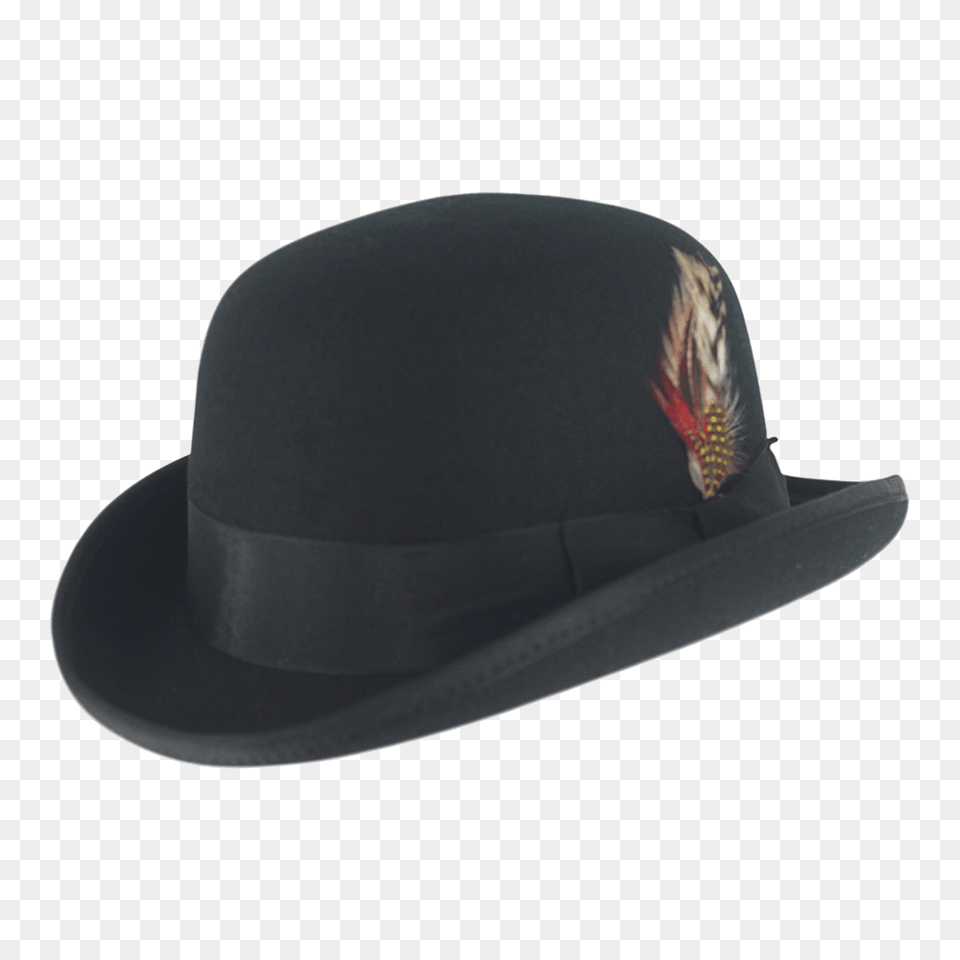 Black Wool Bowler Hat, Clothing, Sun Hat, Hardhat, Helmet Free Png Download