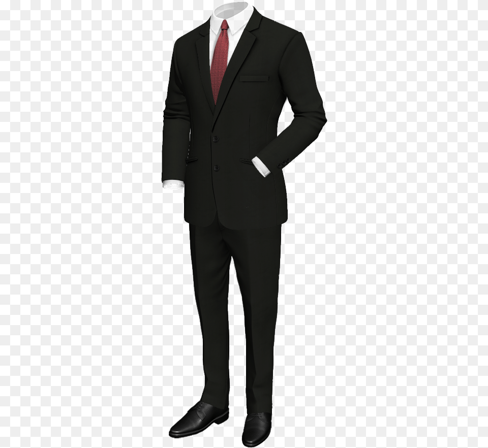 Black Wool Suit Black Suit With Red Pocket Square, Tuxedo, Clothing, Formal Wear, Tie Png
