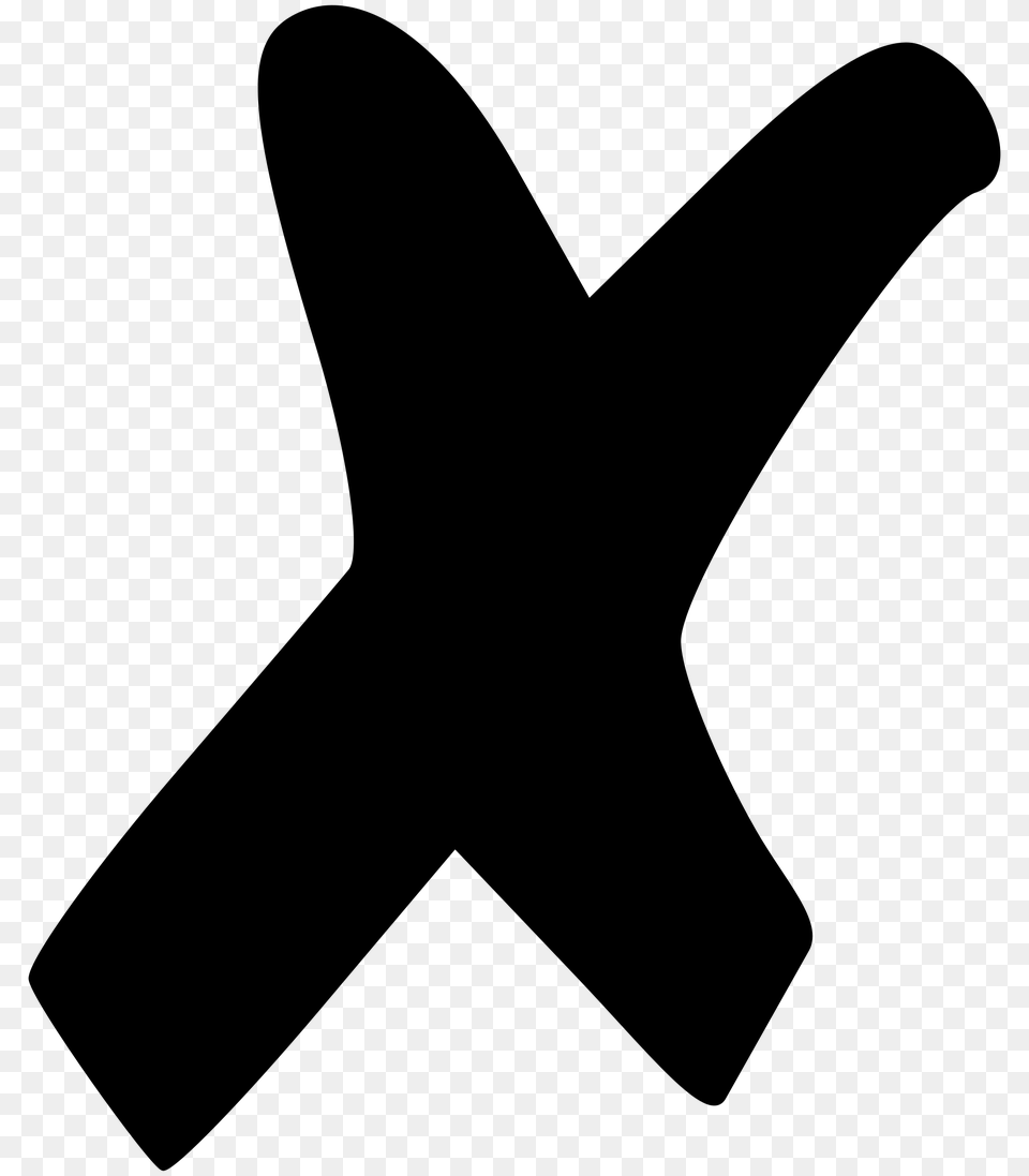 Black X, Gray Png Image