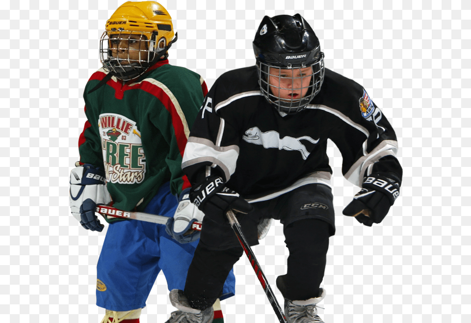 Black Youth Hockey Player, Clothing, Helmet, Glove, People Png