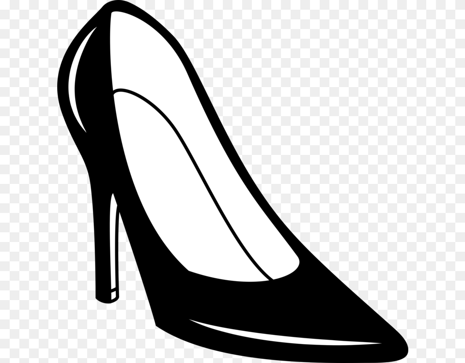 Blackandwhitehigh Heelsfootwear Shoes Clipart Black And White, Clothing, Footwear, High Heel, Shoe Png Image