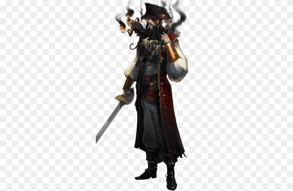 Blackbeard Quon Type, Person, Sword, Weapon, Knight Png Image