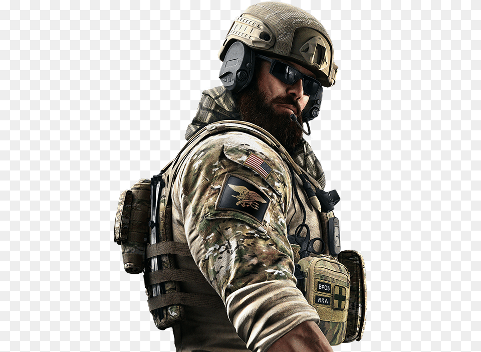 Blackbeard Rainbow Six, Adult, Person, Military Uniform, Military Free Png