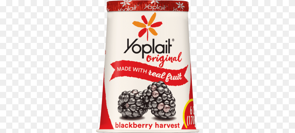 Blackberry Harves Yoplait Peach Yogurt, Berry, Food, Fruit, Plant Free Png