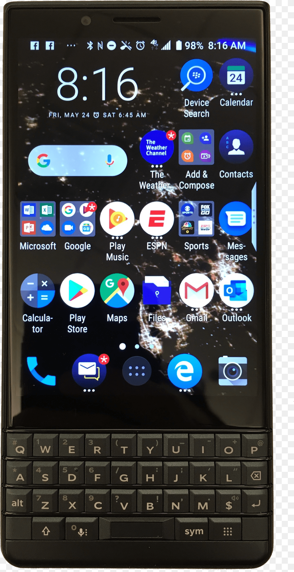 Blackberry Key 2 Touch Keyboard Free Png