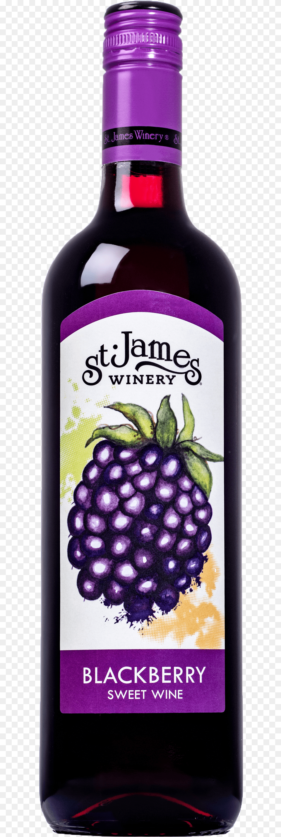 Blackberry Wine An Award Winning Missouri Fruit Wine St James Blueberry Blackberry Wine, Purple, Liquor, Alcohol, Beverage Png