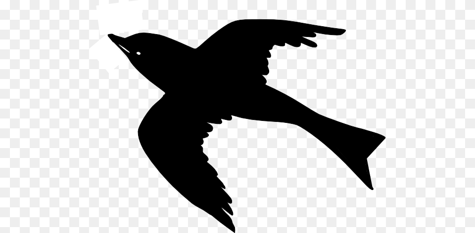 Blackbird Clipart Transparent Black Bird Flying Clipart, Animal, Silhouette, Stencil, Fish Free Png Download