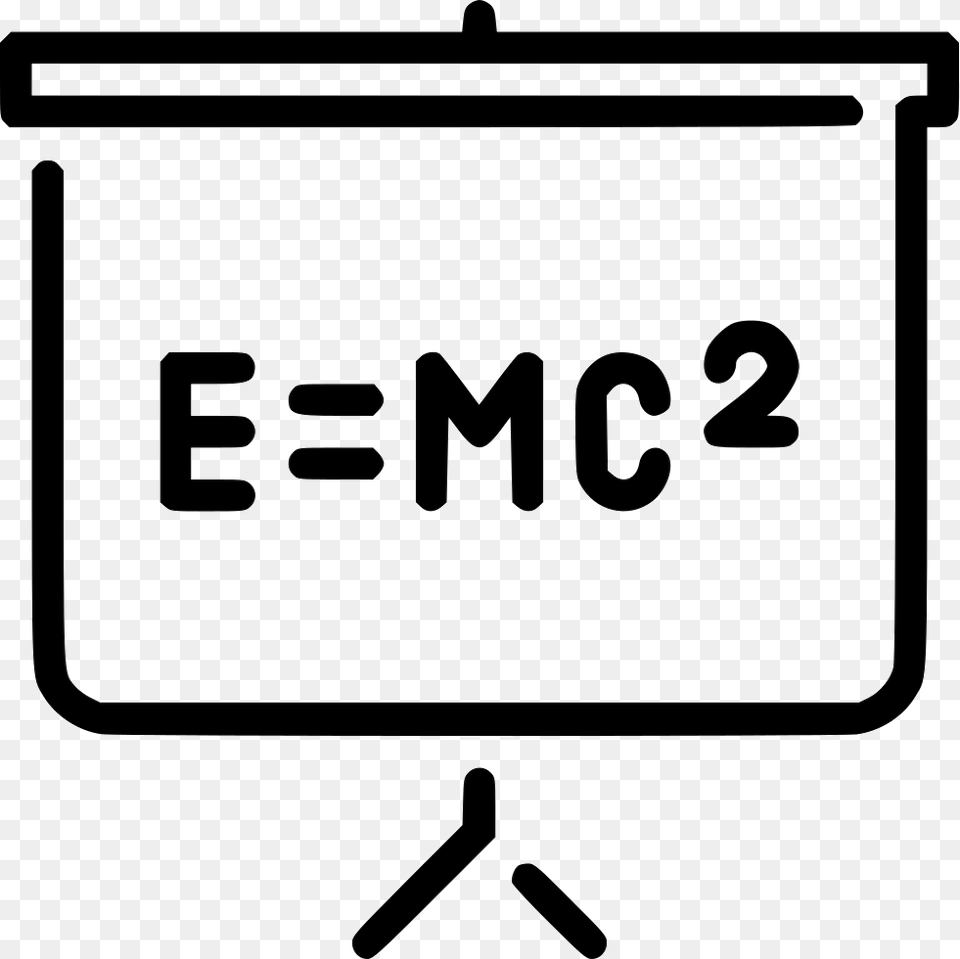 Blackboard Formula E Mc2 Icon, Sign, Symbol, Text Png Image