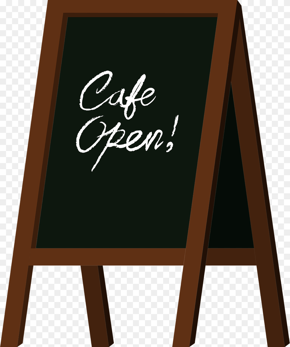 Blackboard Sign Says Cafe Open Clipart Free Png Download