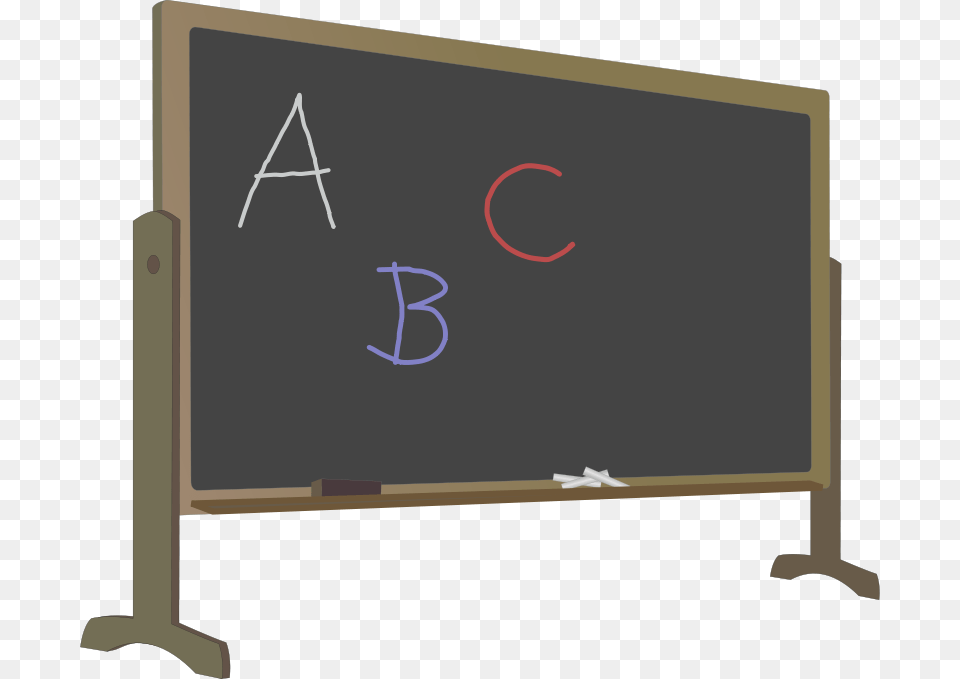 Blackboard With Standletters, White Board Free Png Download