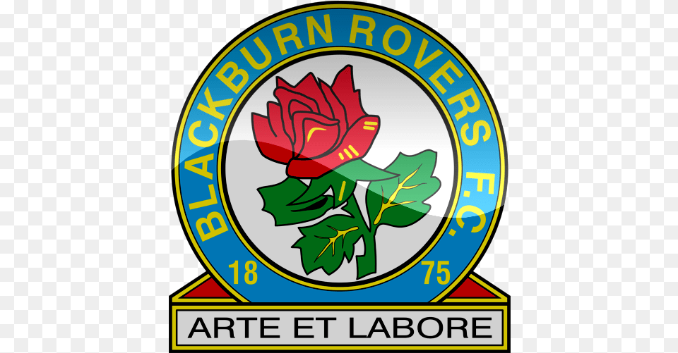 Blackburn Rovers Football Logo Blackburn Rovers Logo, Leaf, Plant, Flower, Rose Png Image