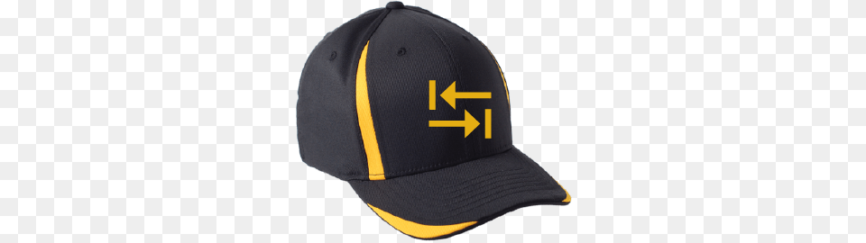Blackgold Cool Dry Sport Hat Flexfit Cool Amp Dry Sport Baseball Cap Schwarz Gold, Baseball Cap, Clothing, Hardhat, Helmet Png
