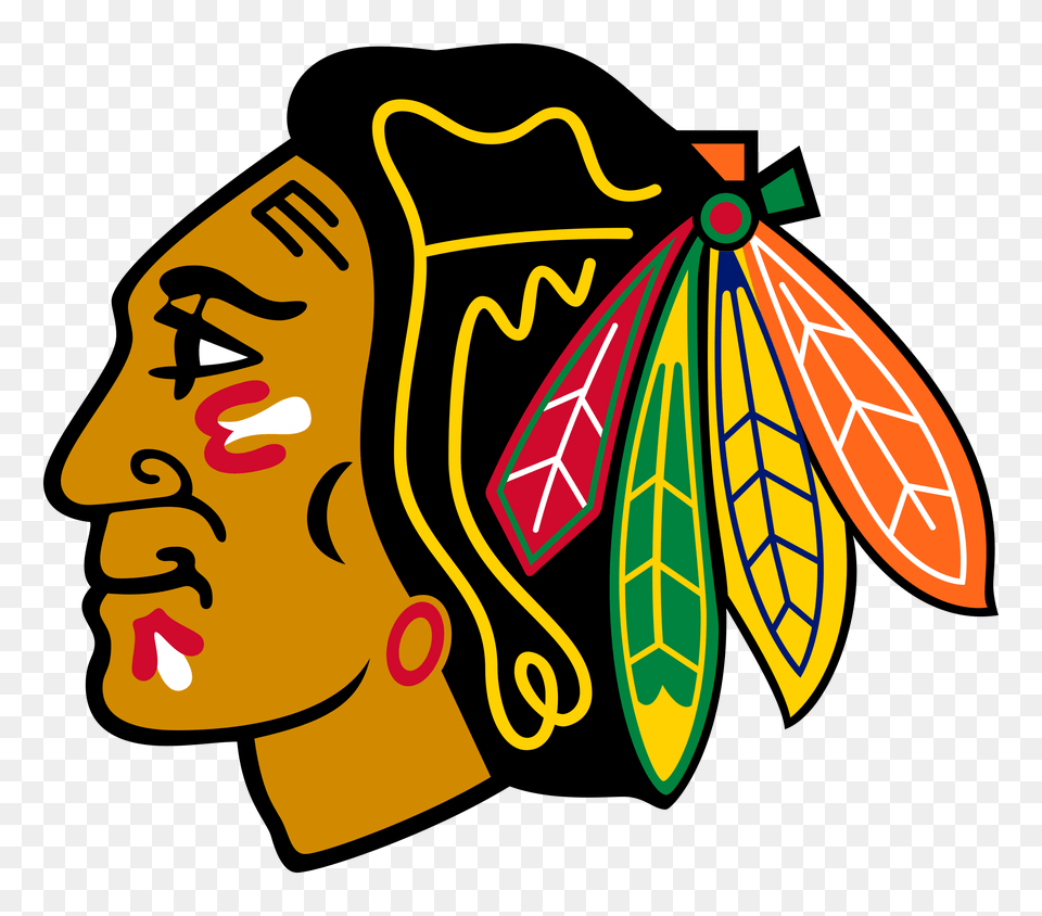 Blackhawks Logo Transparent Vector, Art, Face, Head, Person Png Image