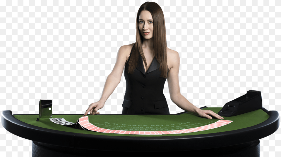 Blackjack Poker Table, Adult, Female, Person, Urban Free Png