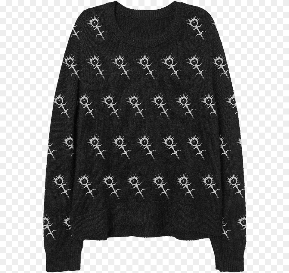 Blackmage Christmas Sweater Ghostemane Christmas Sweater, Clothing, Knitwear, Sweatshirt, Coat Png Image