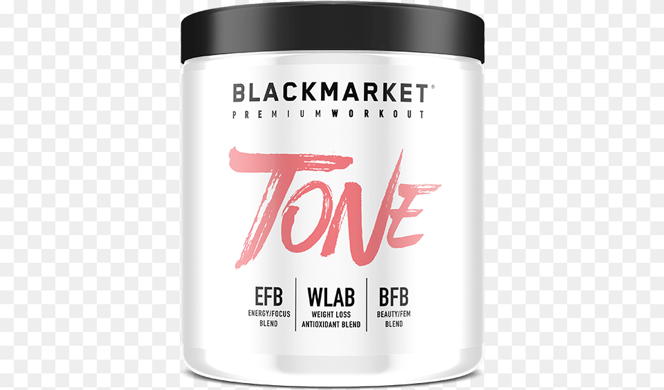 Blackmarket Tone Pre Workout, Can, Tin, Bottle, Cosmetics Png Image