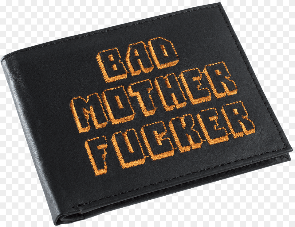 Blackorange Embroidered Bad Mother Fucker Leather Wallaet Says Bad Motherfucker, Accessories, Wallet, Document, Id Cards Png